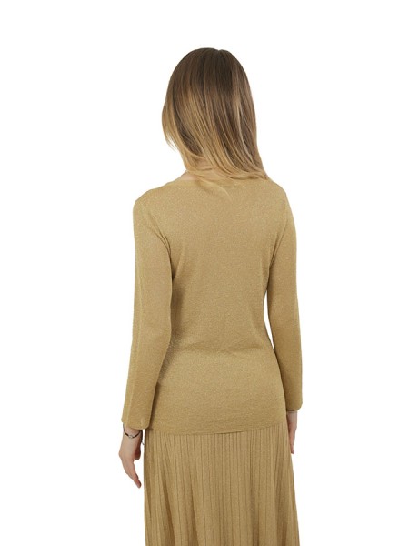 Maglia Roberto Collina in Lurex Oro